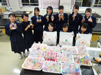 岩手県 盛岡第二高校 華道部と1年生のみなさん1