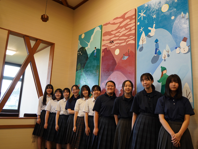 岩手県　北桜（ほくおう）高校　美術部のみなさん2