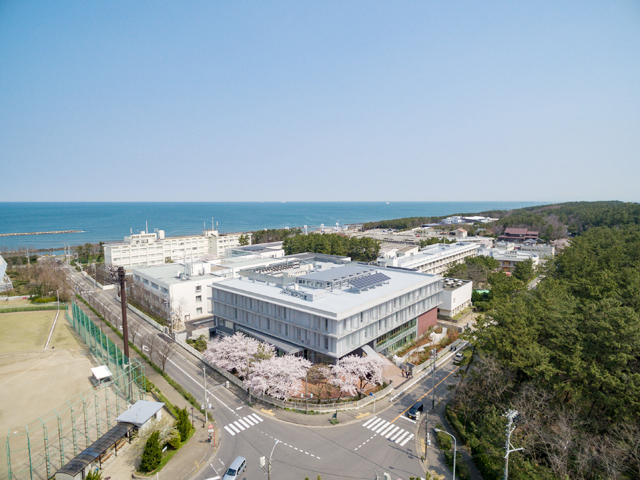 日本海が目の前に広がるロケーション