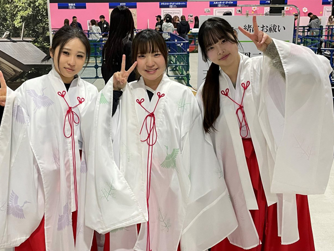 ペットのお祓いコーナーで記念撮影