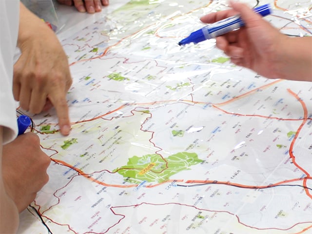災害時の対応講習会 災害図上訓練1